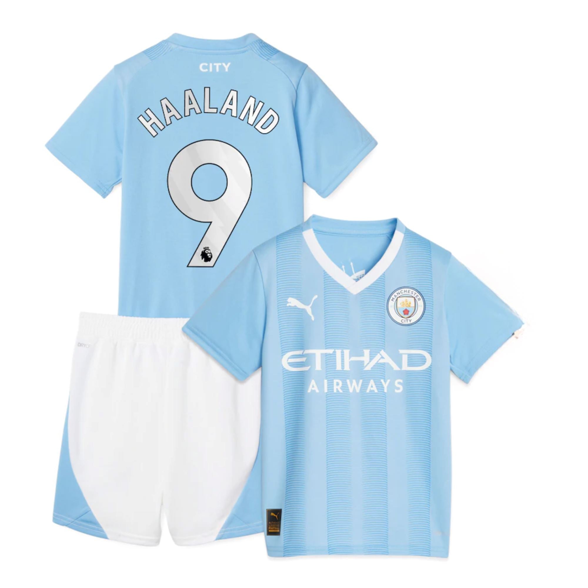 Manchester City Home Kids Kit Haaland 9 23/24