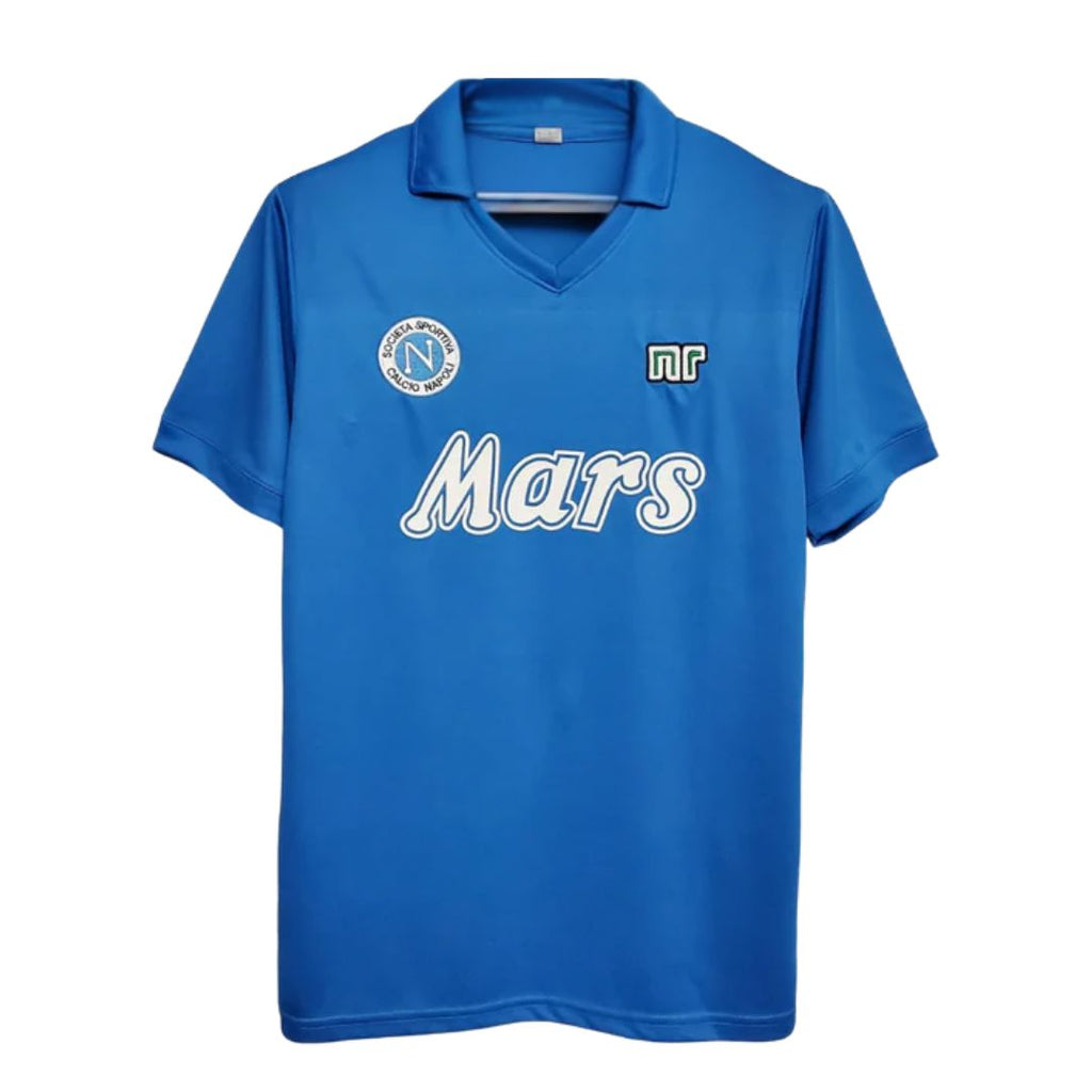 サッカーユニフォーム 復刻 Mars ナポリ1988/89 マラドーナ Shirt Retro Replica Official 'Mars' Napoli - Raccuglia Nicola NR ウェア