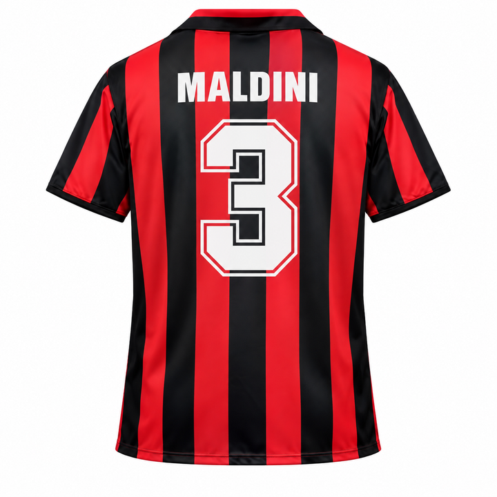 AC Milan 1988/89 Home Retro Jersey Maldini 3 - ITASPORT