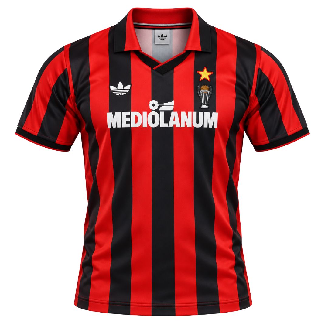 1990/91 AC Milan Home Jersey - Baresi 6 - ITASPORT