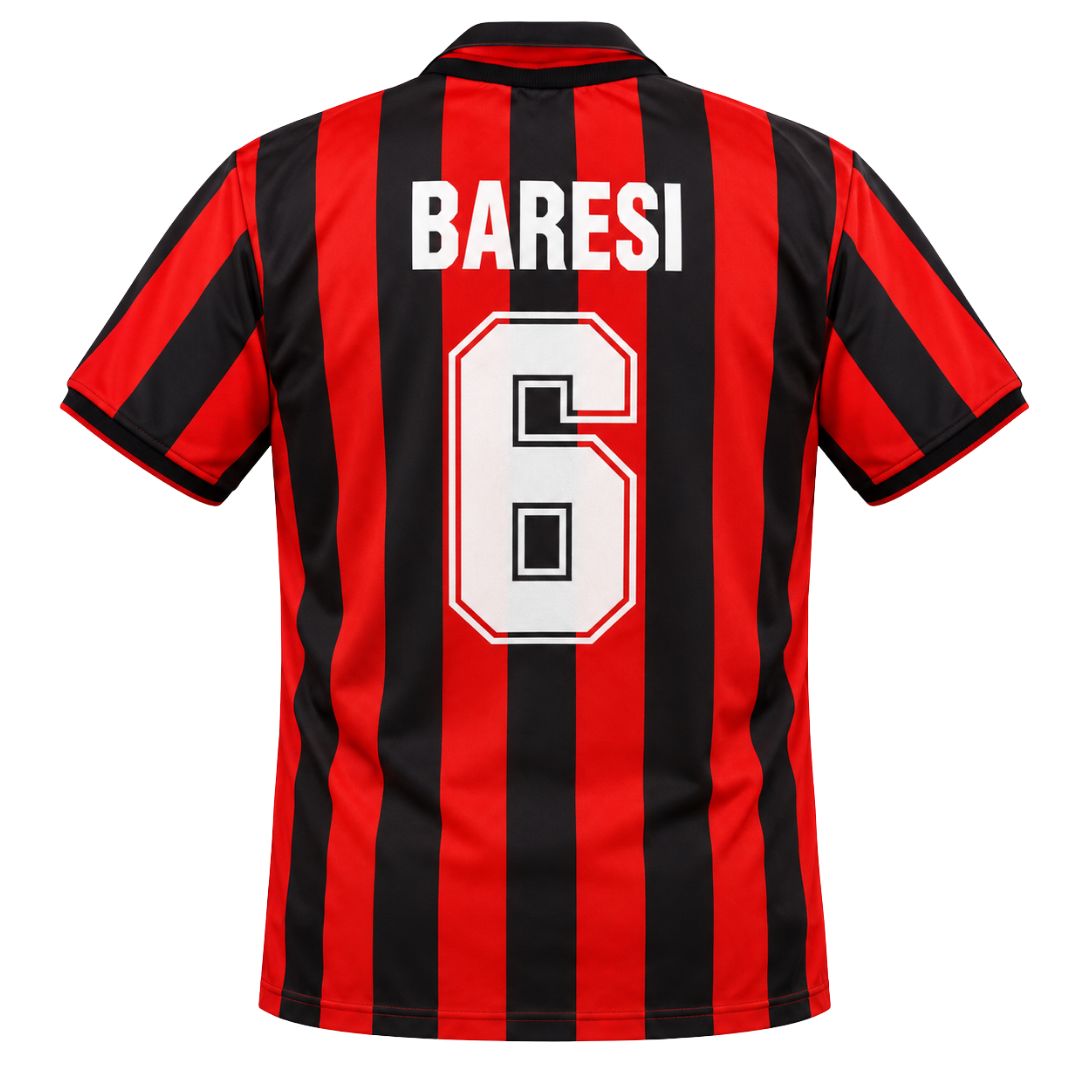 1990/91 AC Milan Home Jersey - Baresi 6 - ITASPORT