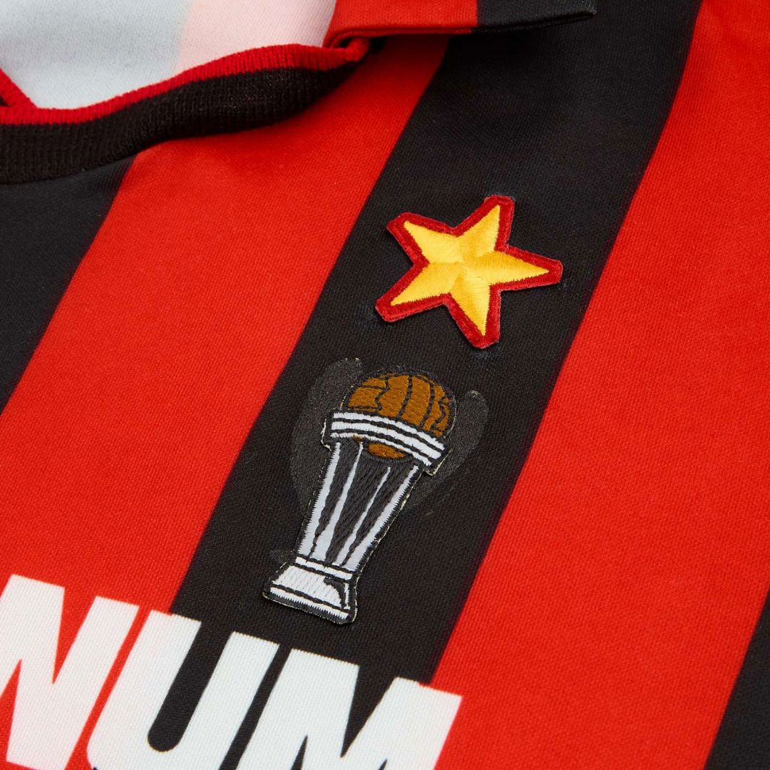 1990/91 AC Milan Home Jersey - Baresi 6 - ITASPORT