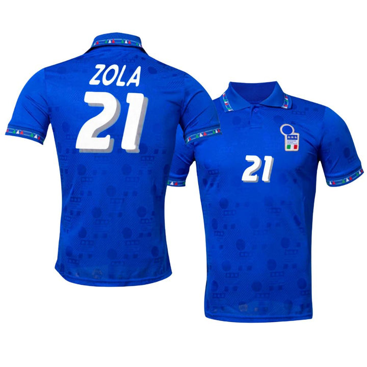 1994/95 Italy Home Jersey Zola #21 - ITASPORT