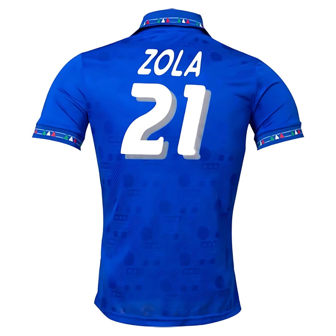 1994/95 Italy Home Jersey Zola #21 - ITASPORT
