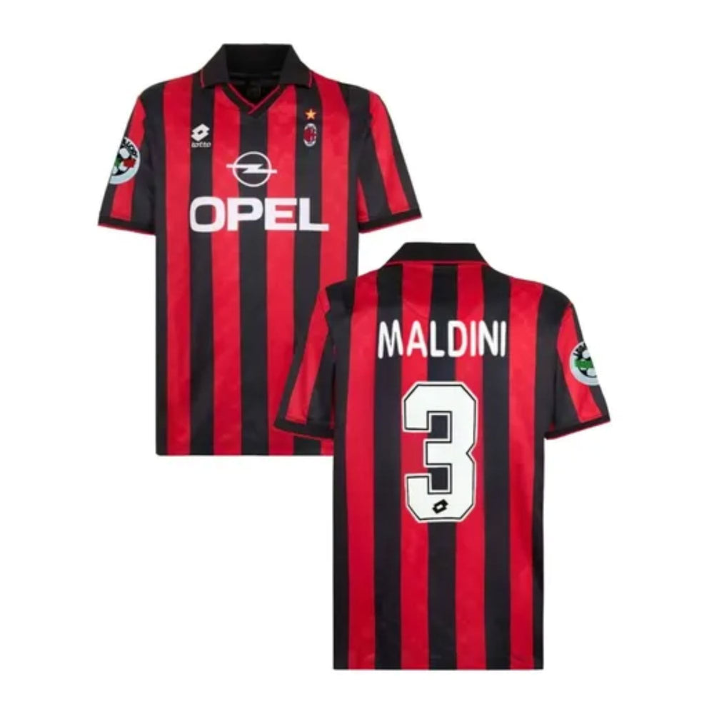 1996/97 AC Milan Home Jersey - Maldini 3 - ITASPORT