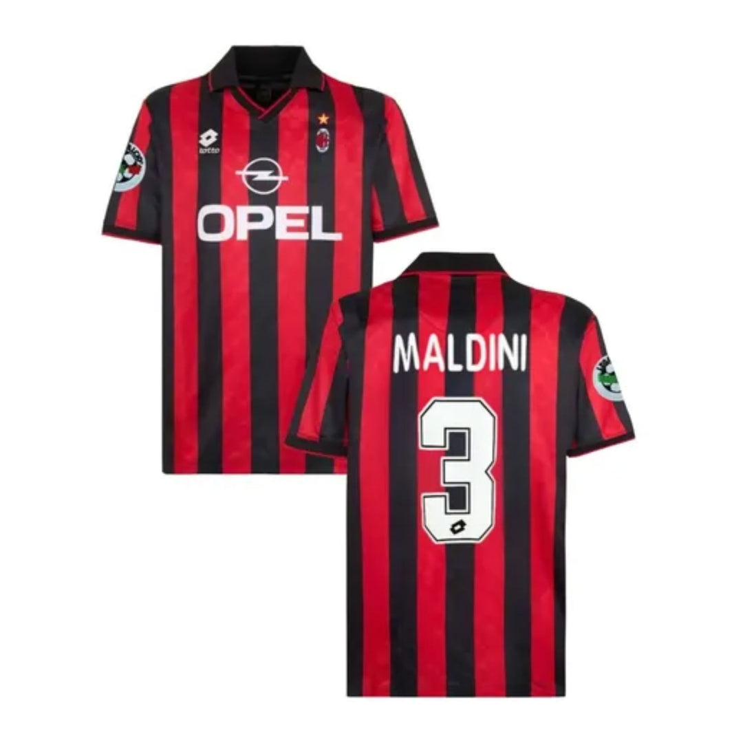 1996/97 AC Milan Home Jersey - Maldini 3 - ITASPORT