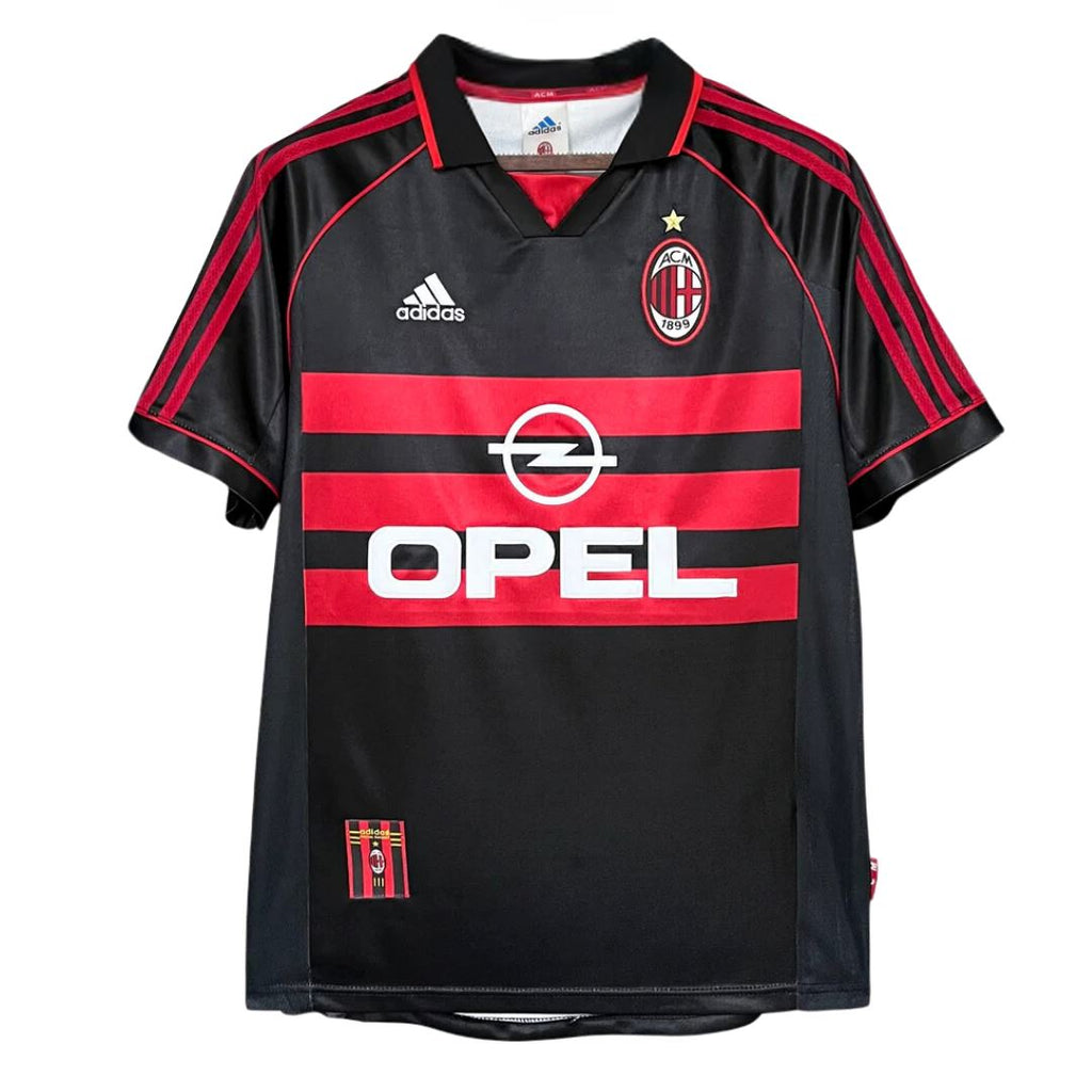 AC Milan Away football shirt 1998 - 2000. Sponsored by Opel
