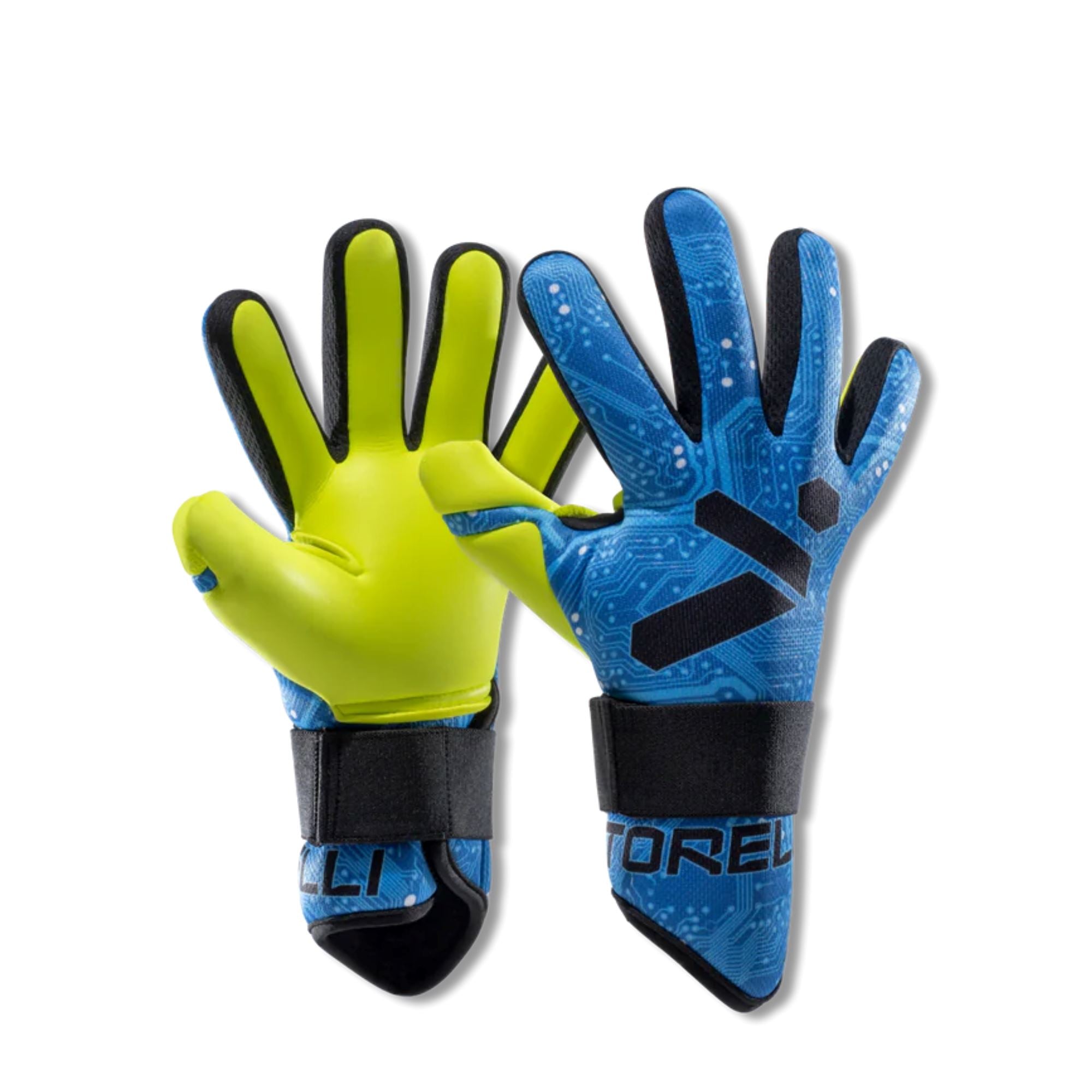 Challenger Youth GK Gloves by Storelli - Blue Circuit - ITASPORT
