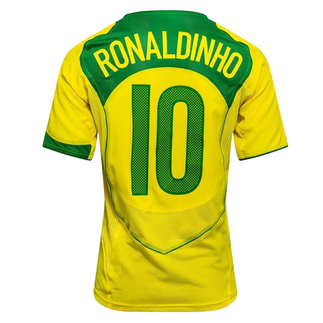 2004 BRAZIL HOME JERSEY KIDS – RONALDINHO 10 - NIKE