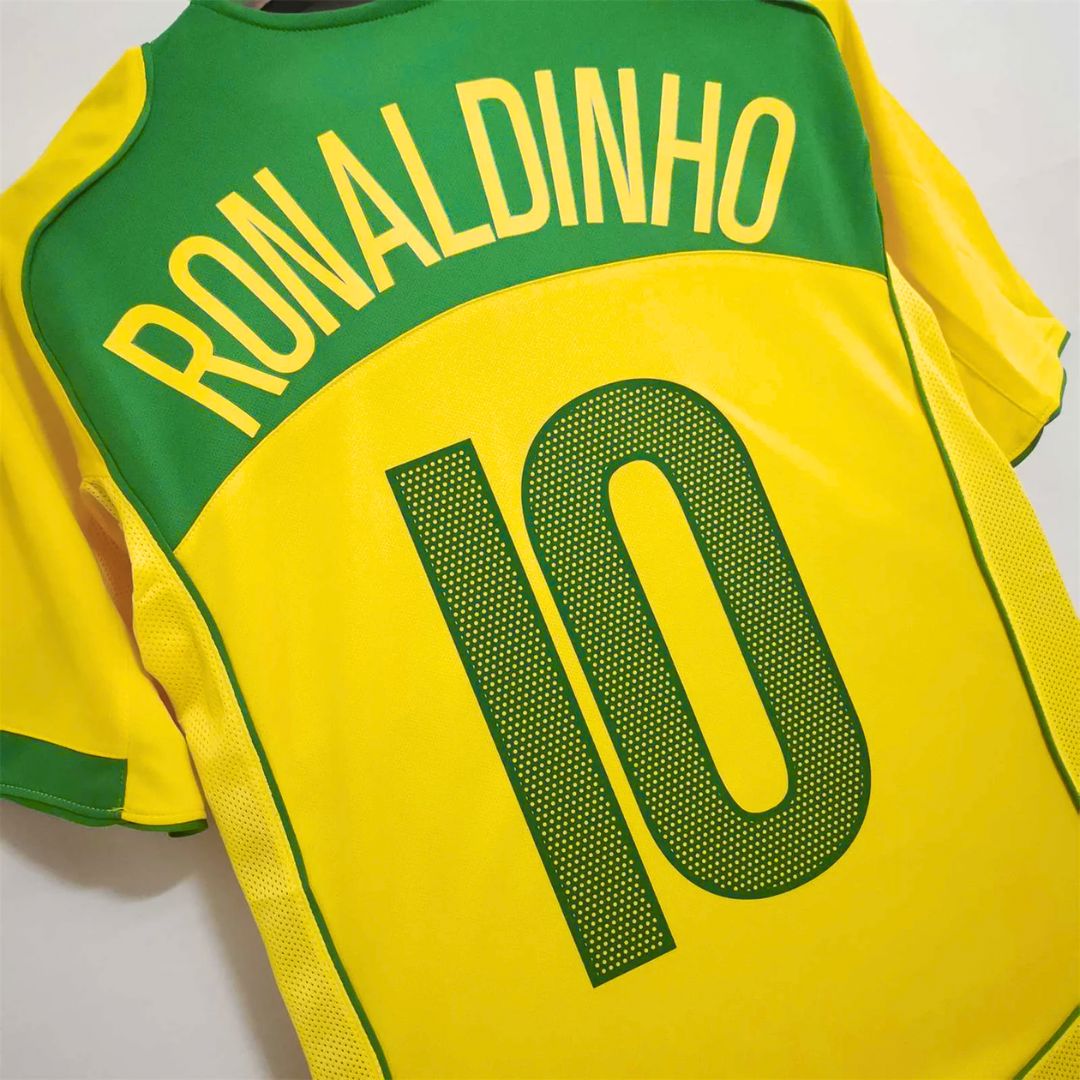 2004 BRAZIL HOME JERSEY KIDS – RONALDINHO 10 - NIKE
