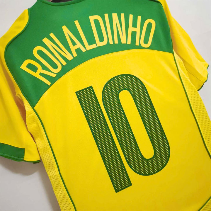 2004 BRAZIL HOME JERSEY KIDS – RONALDINHO 10 - NIKE