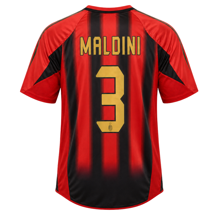 Retro AC Milan 04/05 home kit back view MALDINI 3 - ITASPORT
