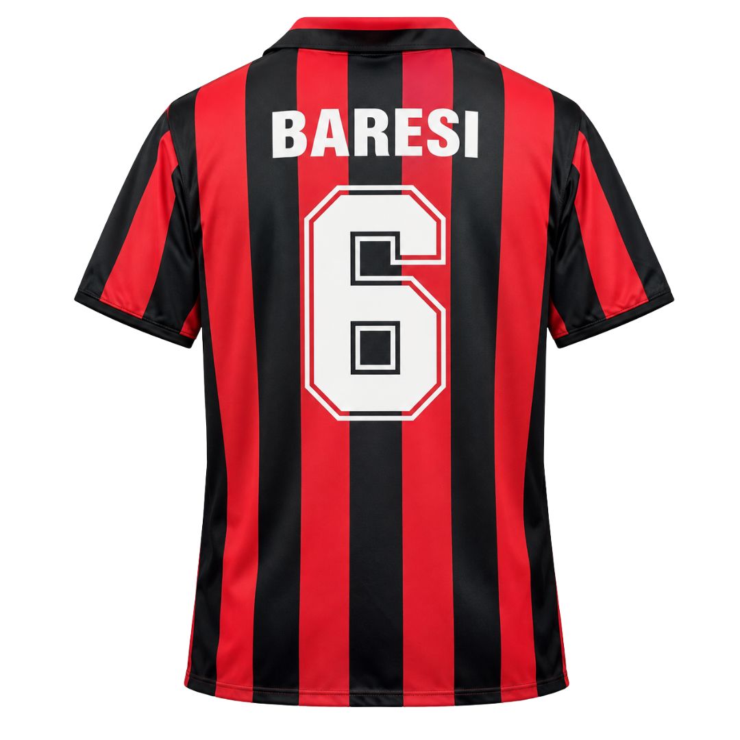 AC Milan 1988/89 Home Retro Jersey – Baresi 6 - ITASPORT