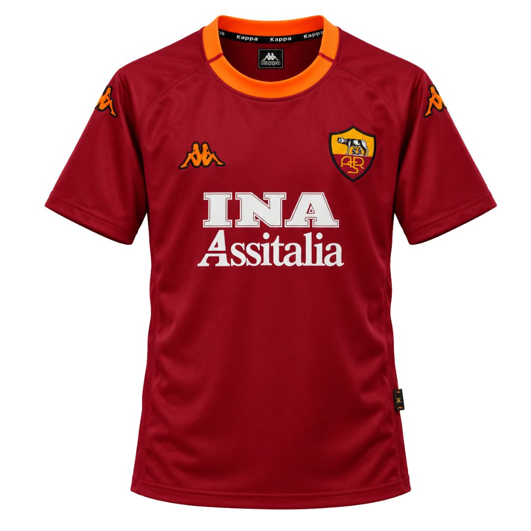 AS Roma 2000/01 Home Jersey Kids Retro Edition - Kappa