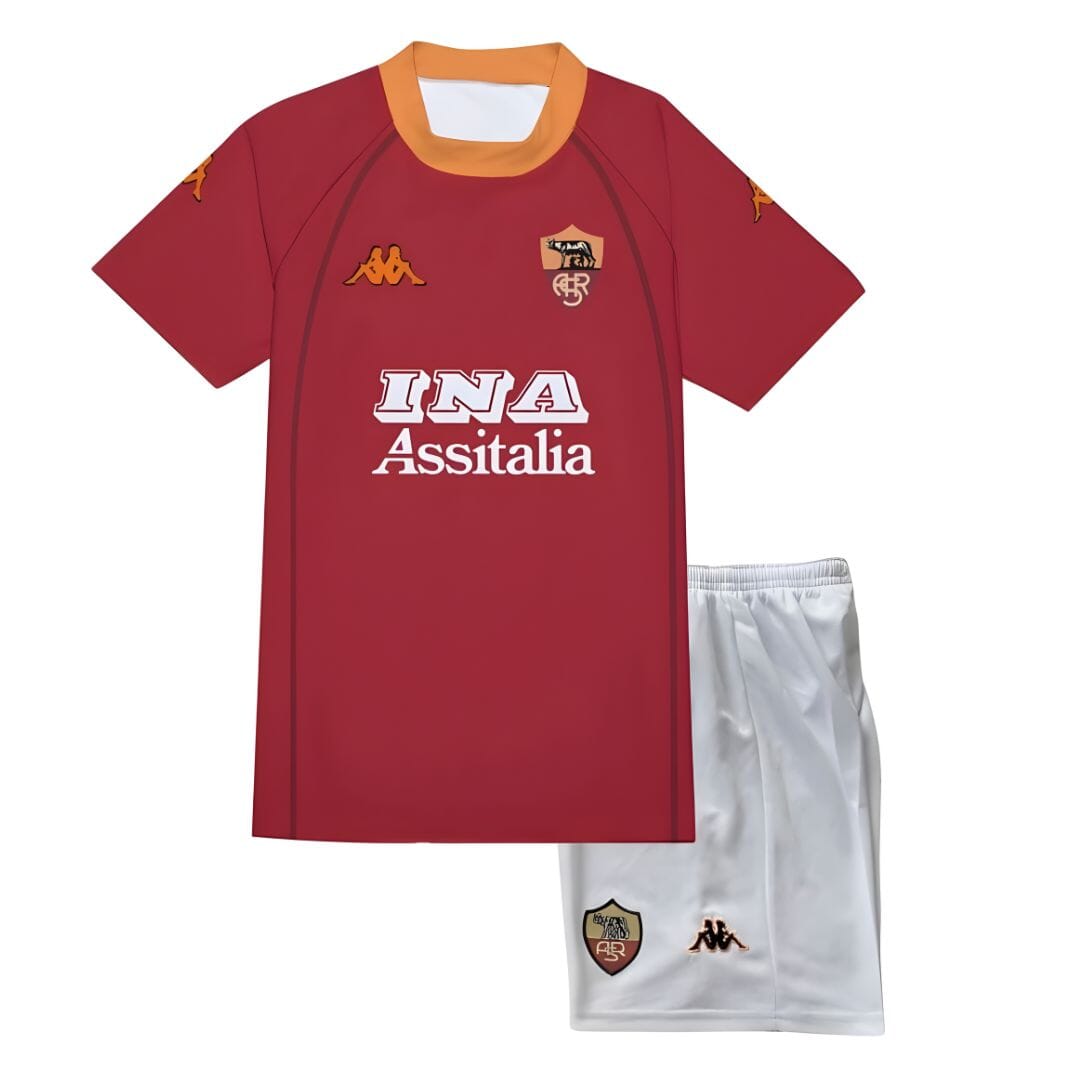 AS Roma 2000/01 Home Jersey Kids Retro Edition - KAPPA