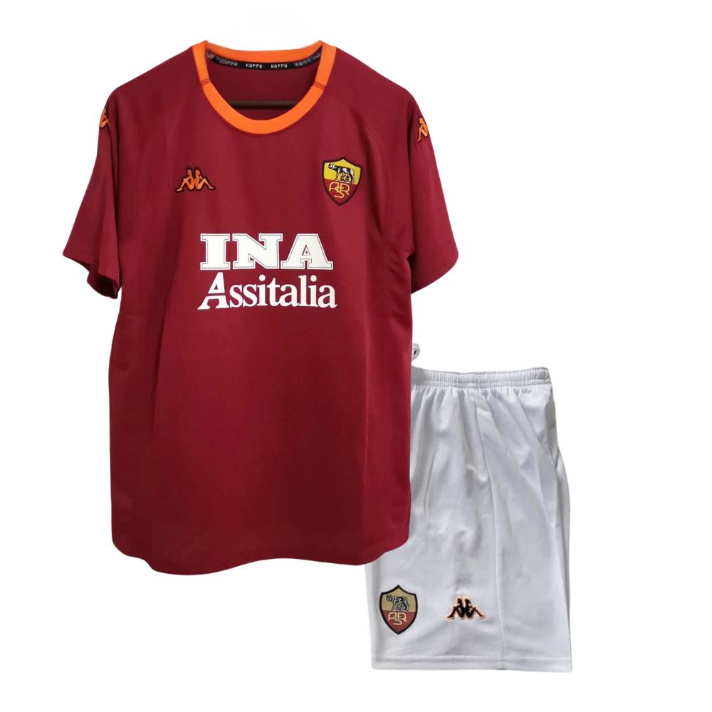 AS Roma 2000/01 Home Jersey Kids Retro Edition - KAPPA