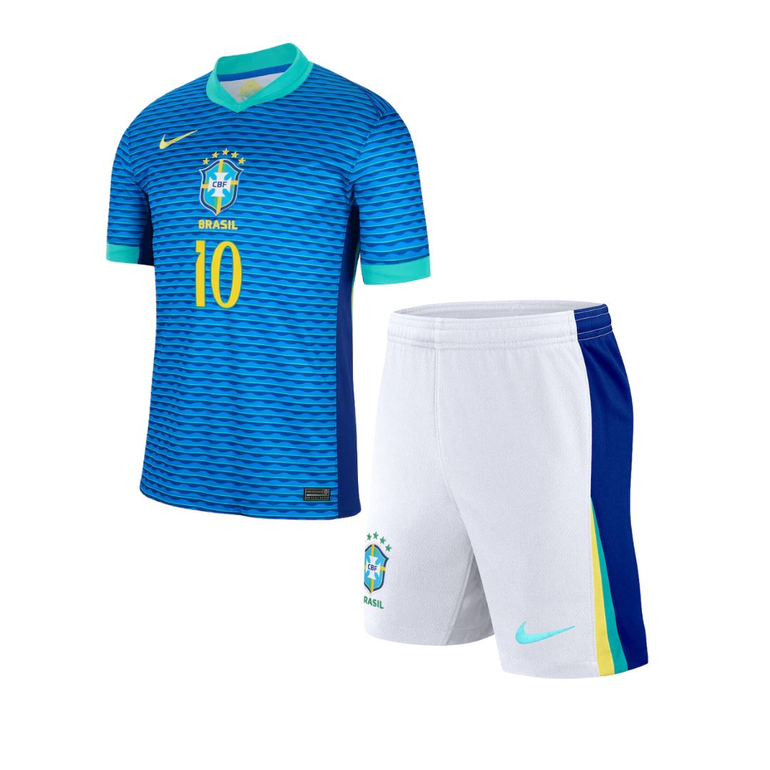 Brazil Away Jersey 24/25 Neymar #10 Kids - NIKE