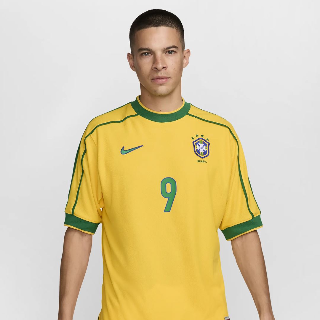 Brazil Home Jersey 1998 Ronaldo 9 - NIKE