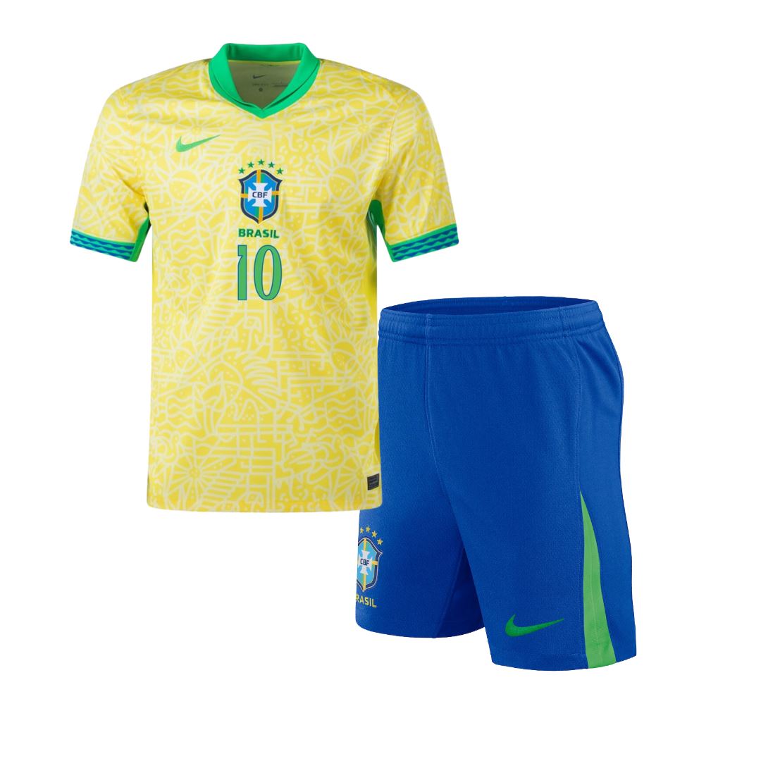 Brazil Home Jersey 2024/25 Kids Neymar #10 - NIKE