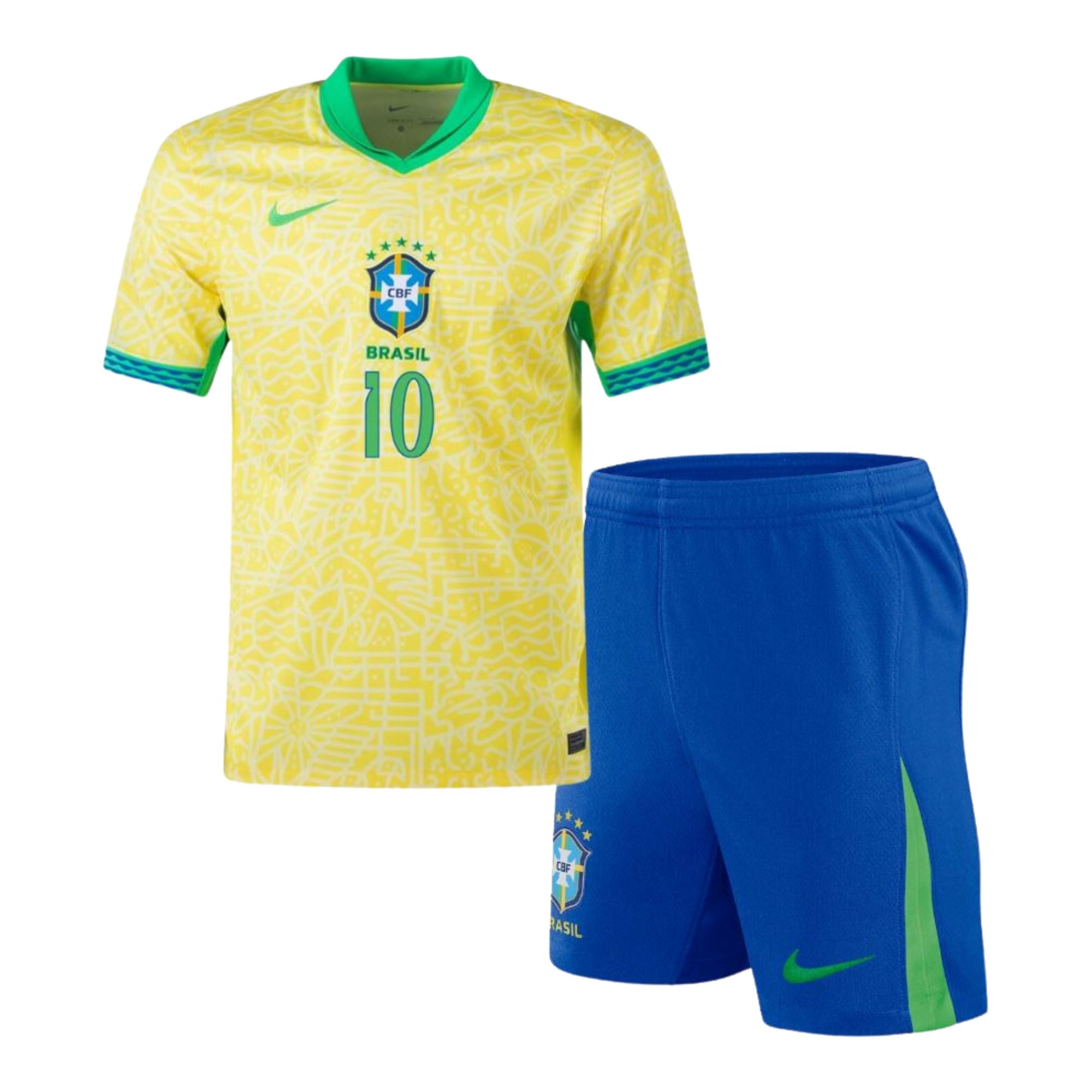 Brazil Home Jersey 2024/25 Kids Neymar #10 - NIKE