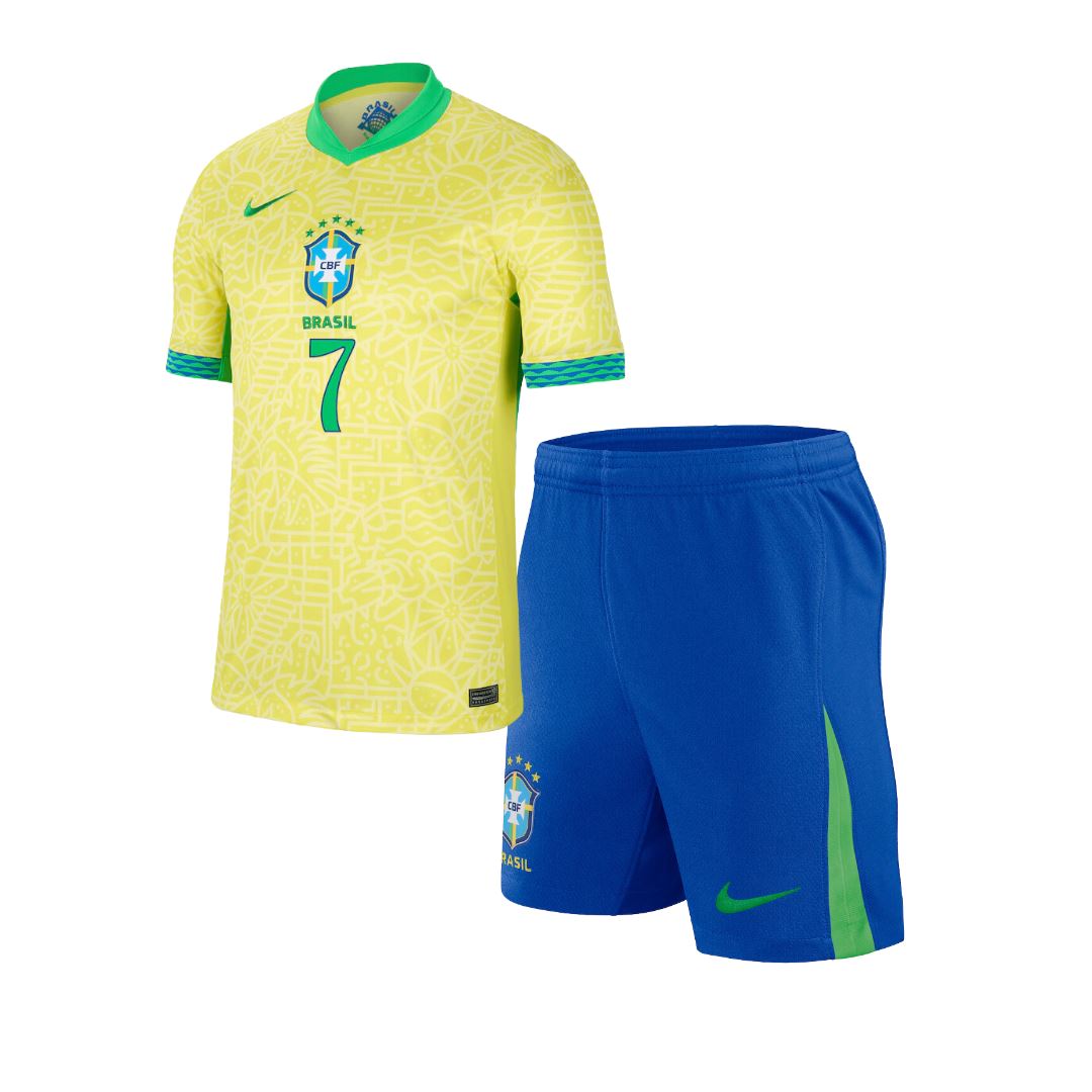 Brazil Home Jersey 24/25 Vini Jr #7 Kids - NIKE