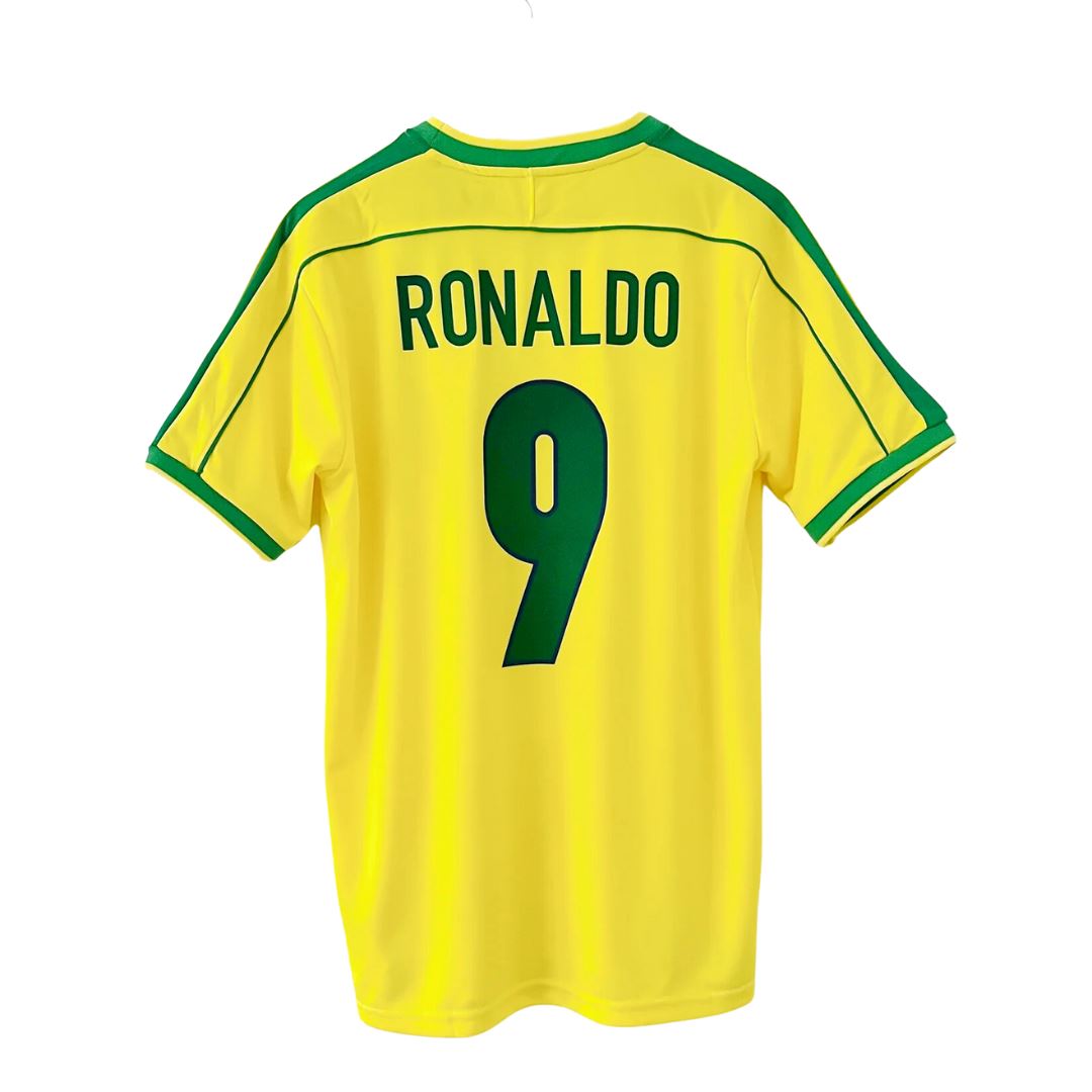 1998 Brazil Home Jersey 1998 Ronaldo 9 - NIKE