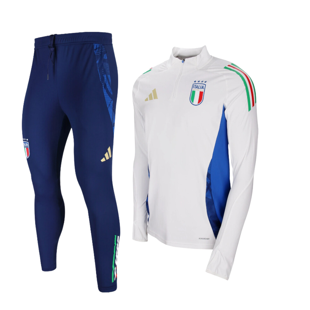 ITALY FIGC White Drill Training Tracksuit 2024/25