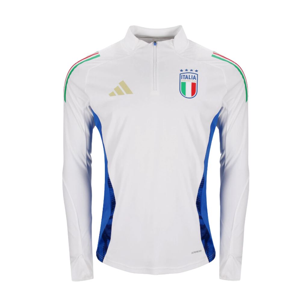 Italy FIGC White Training Tracksuit 24/25 Kids - ADIDAS