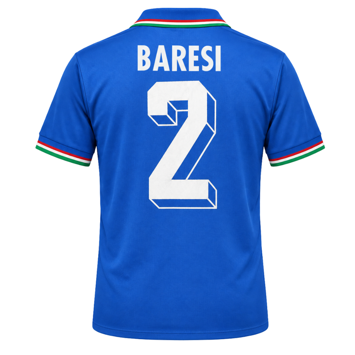 Italy 1982 home retro jersey with Baresi 2 printing on the back - ITASPORT