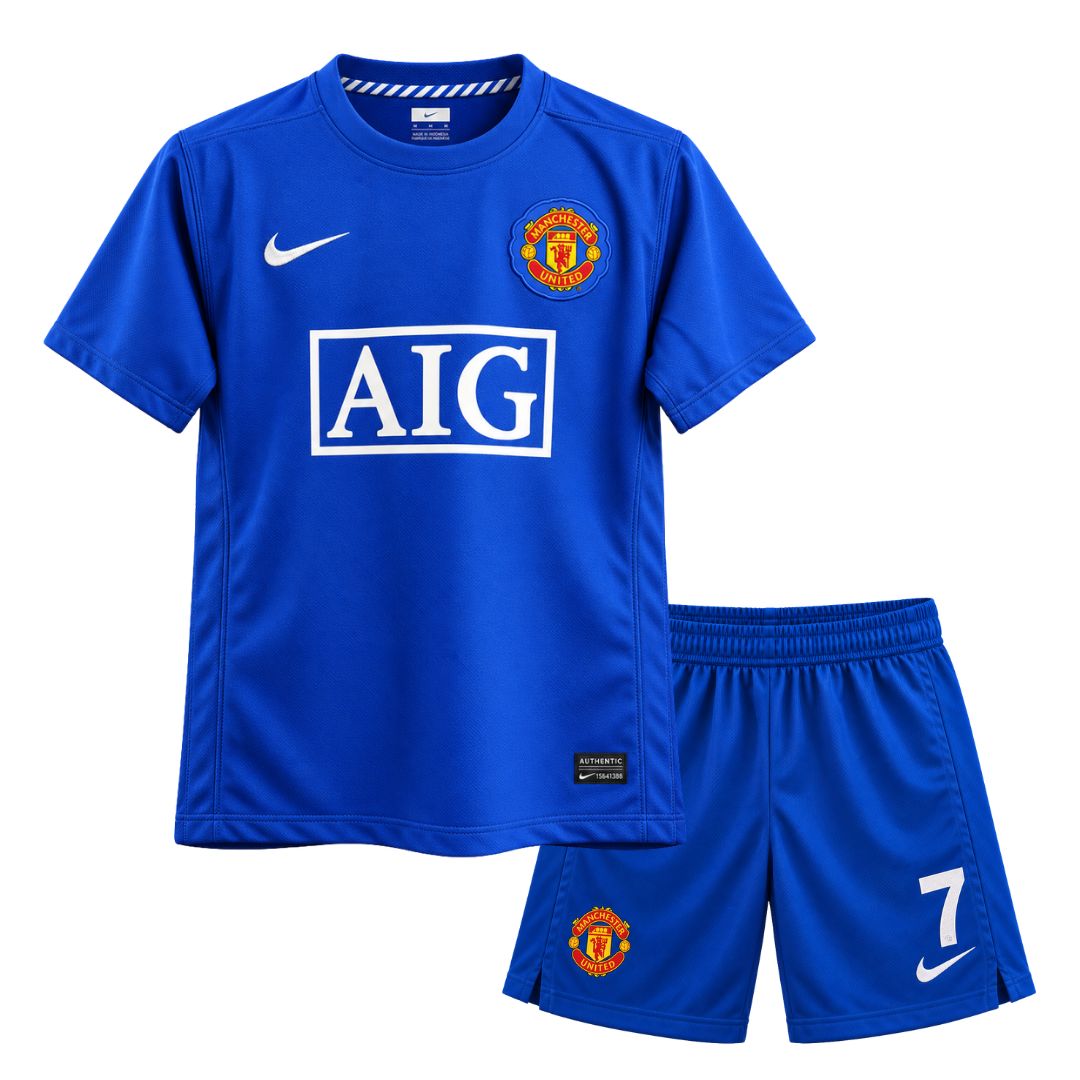Manchester United 2008/09 Third Kids Kit Retro - Ronaldo 7 - NIKE