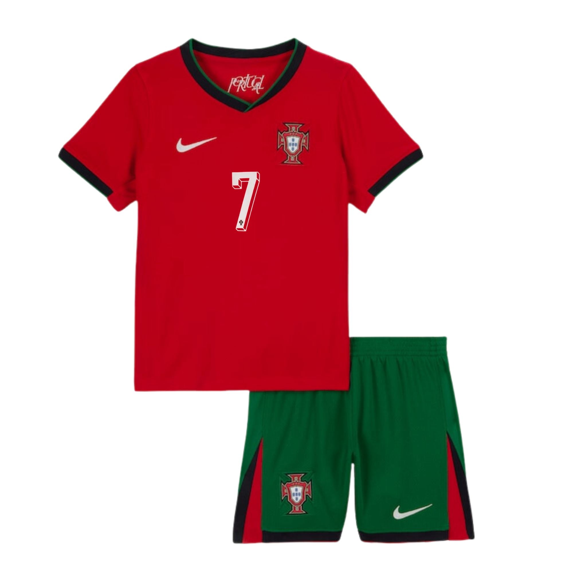 Portugal Home Jersey 2024 Kids Ronaldo 7 - ITASPORT