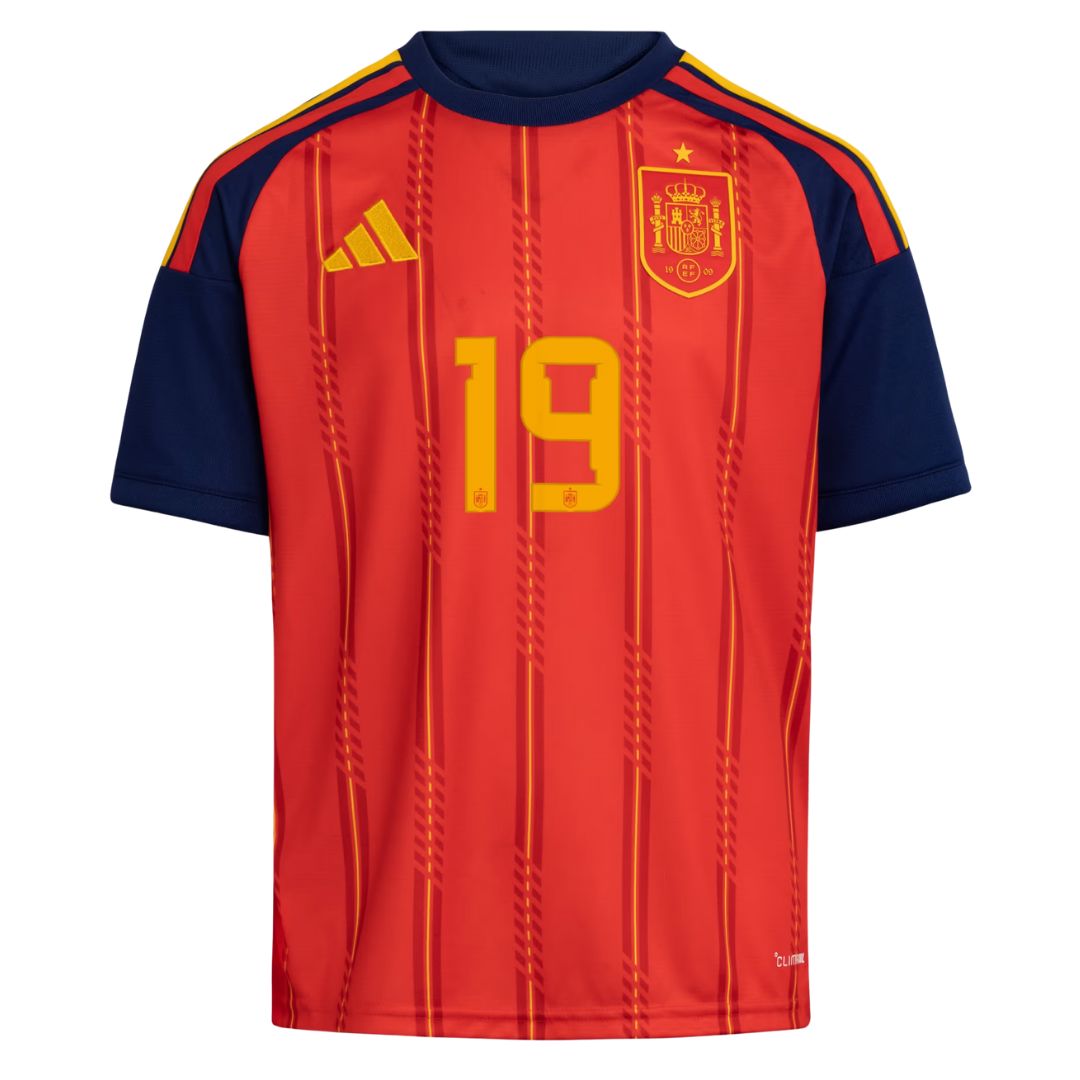 Spain 26 Home Kids Jersey – Yamal 19 - ADIDAS