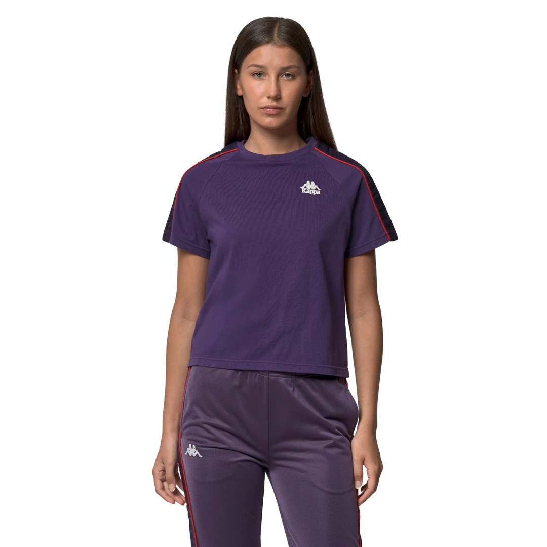 Kappa 222 Banda Adi Women's Tee Violet model front view - Kappa