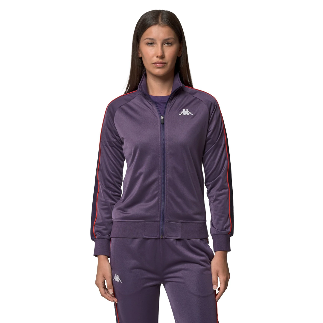 Kappa 222 Banda Wanniston Slim Women's Track Jacket Violet model front view - Kappa