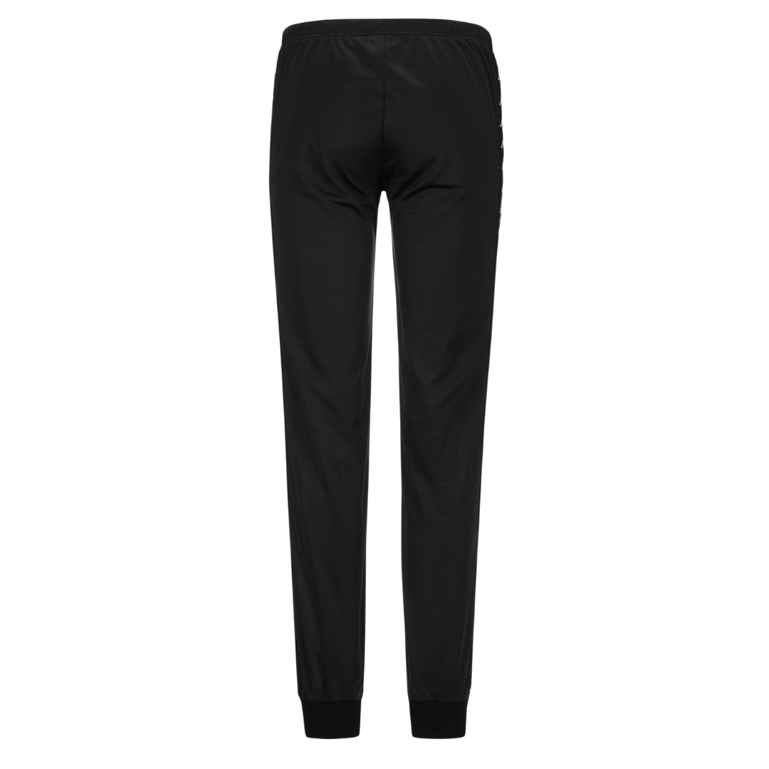 Kappa 222 Banda Wrastoria Slim Women's Track Pants Black rear view - Kappa