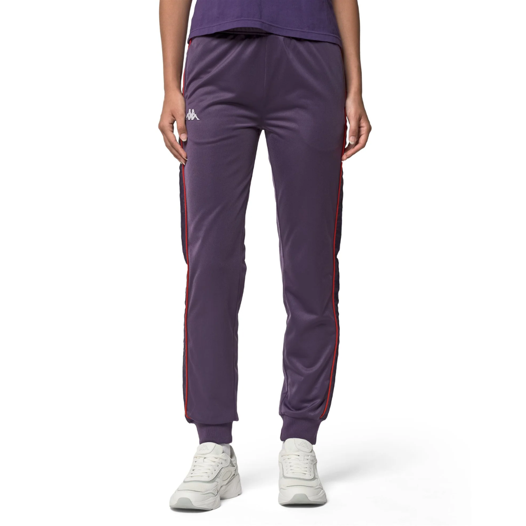 Kappa 222 Banda Wrastoria Slim Women's Track Pants Violet model front view - Kappa