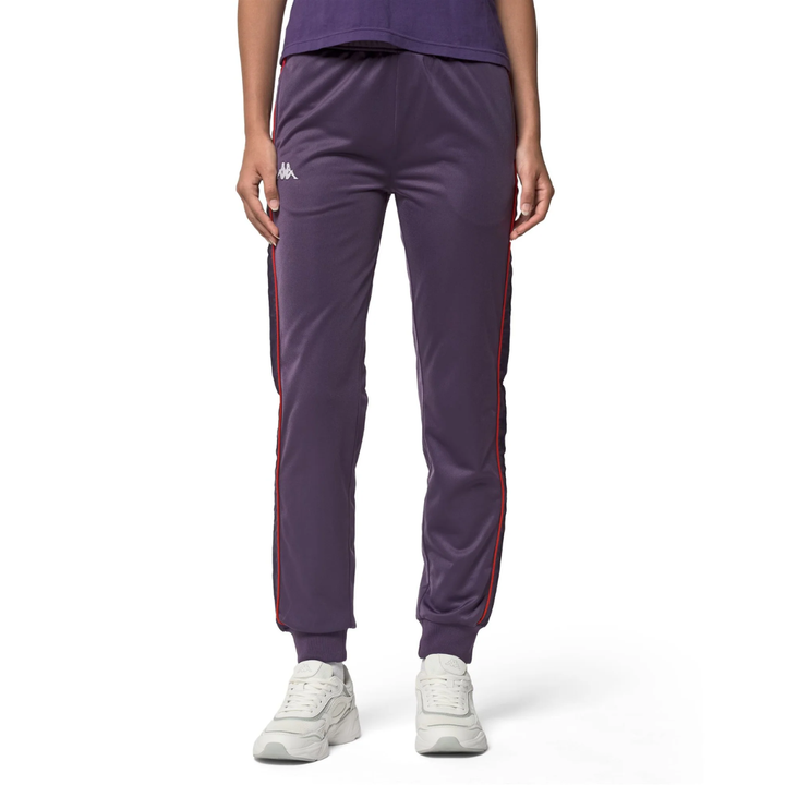 Kappa 222 Banda Wrastoria Slim Women's Track Pants Violet model front view - Kappa
