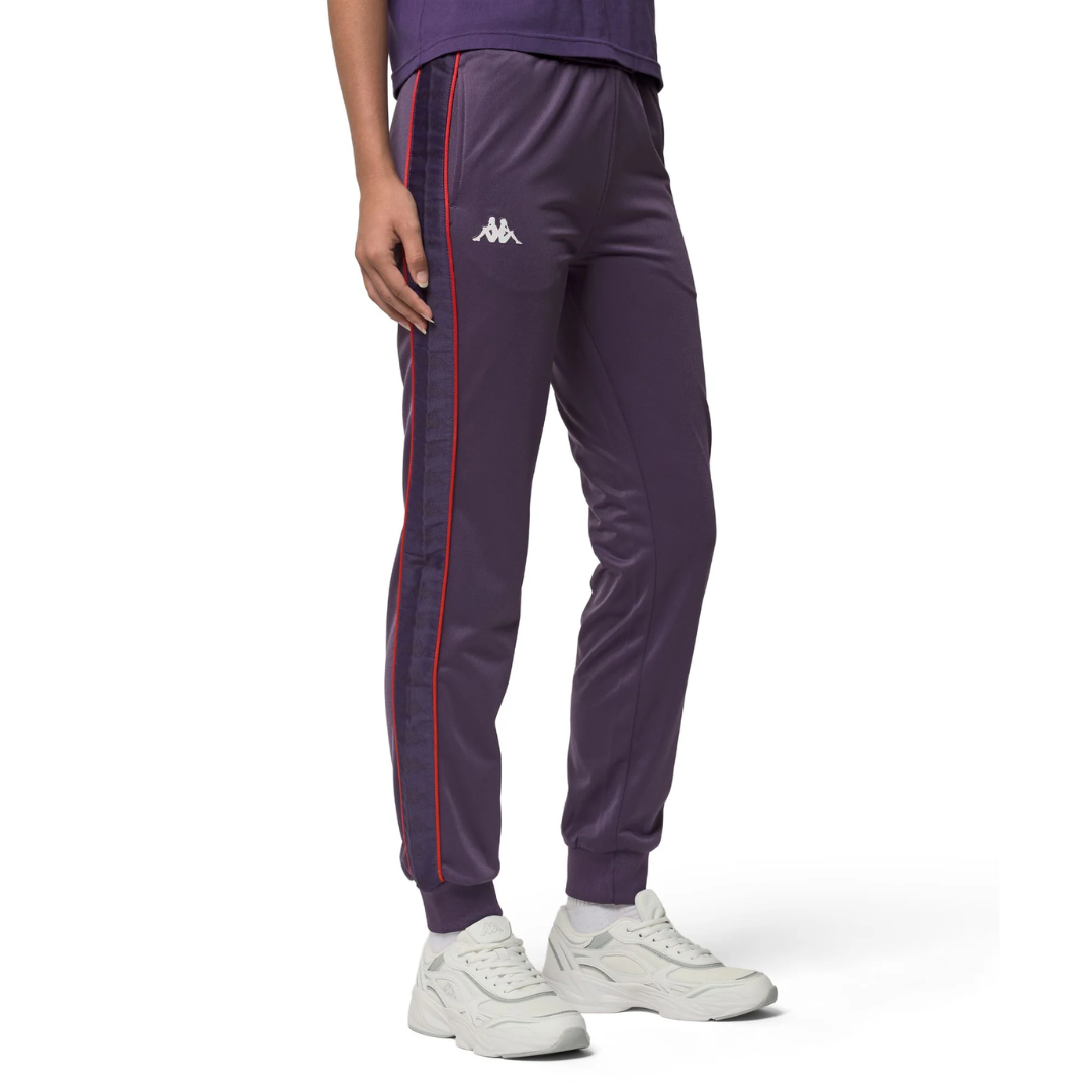 Kappa 222 Banda Wrastoria Slim Women's Track Pants Violet model three quarter view - Kappa