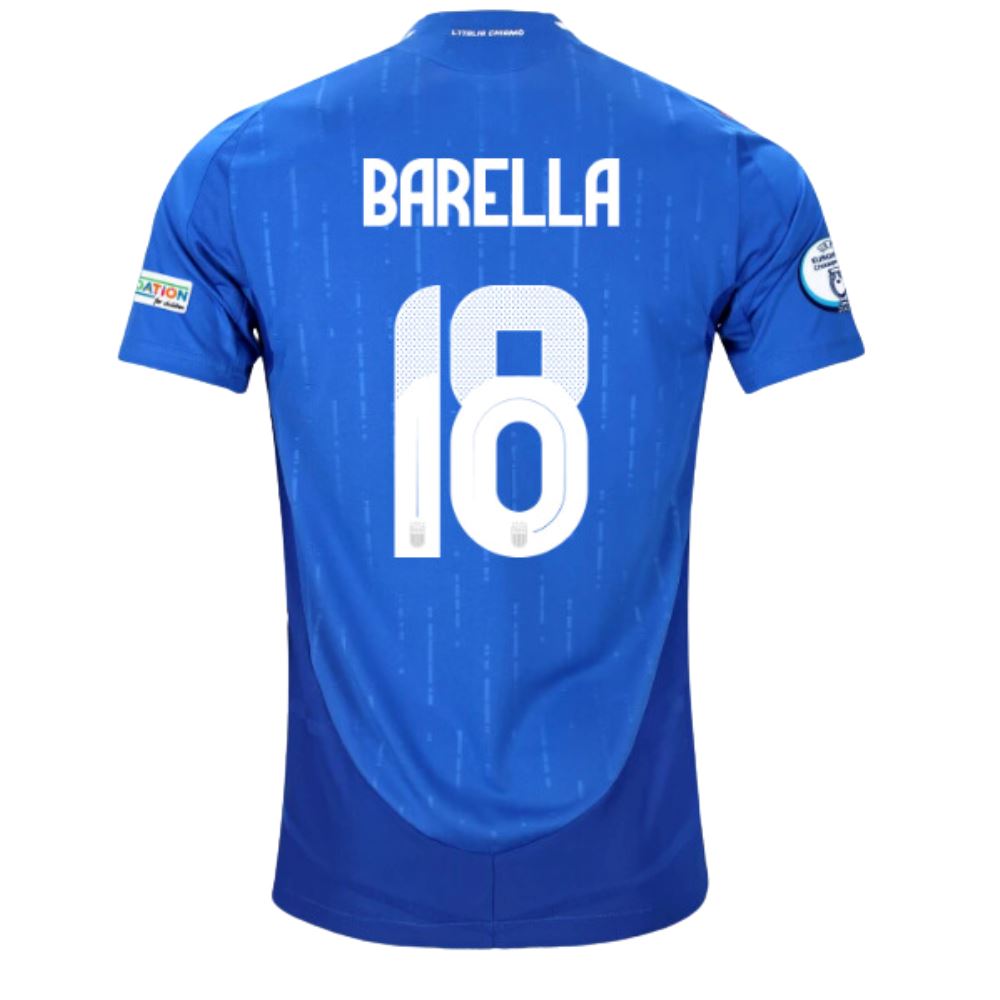 Barella 18 Name Set Italy 24/25 Home Jersey - ITA SPORTS