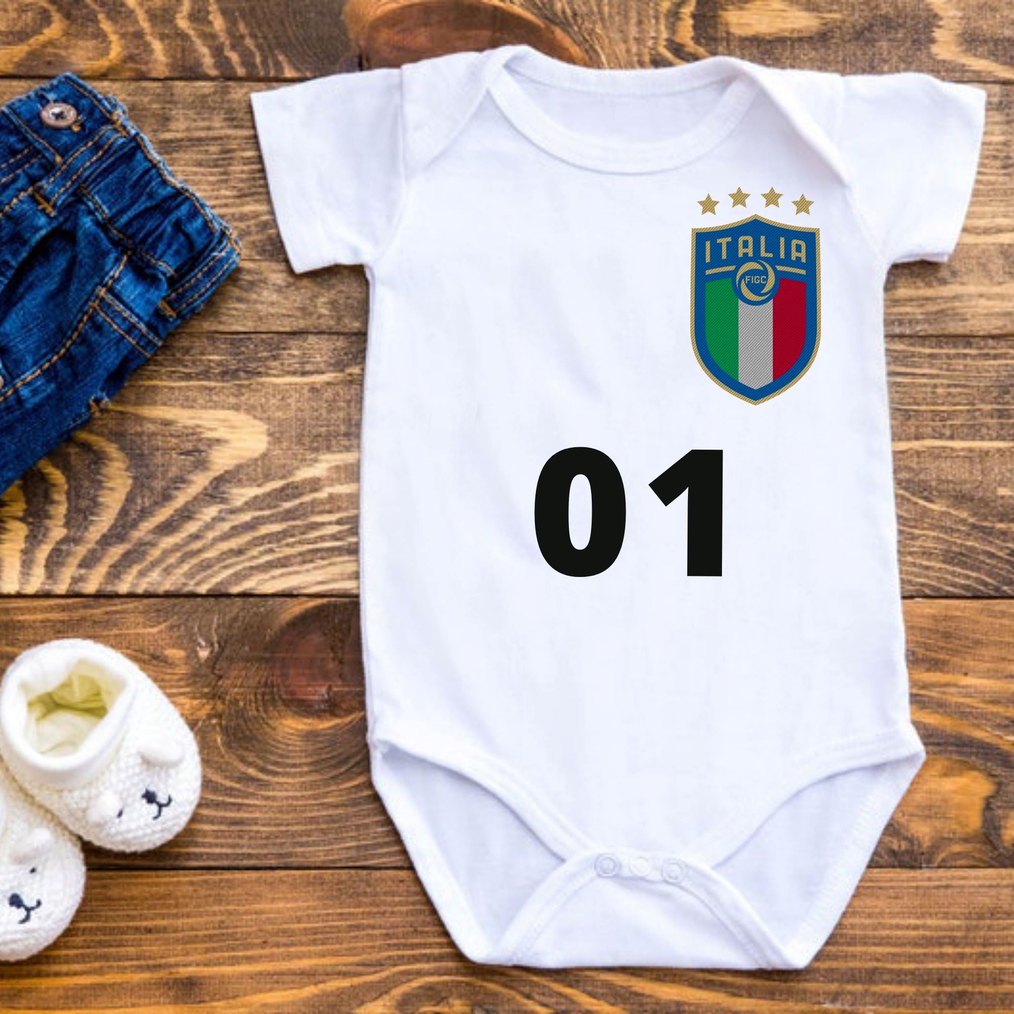Italia Baby Bodysuit with Name & Number - ITASPORT
