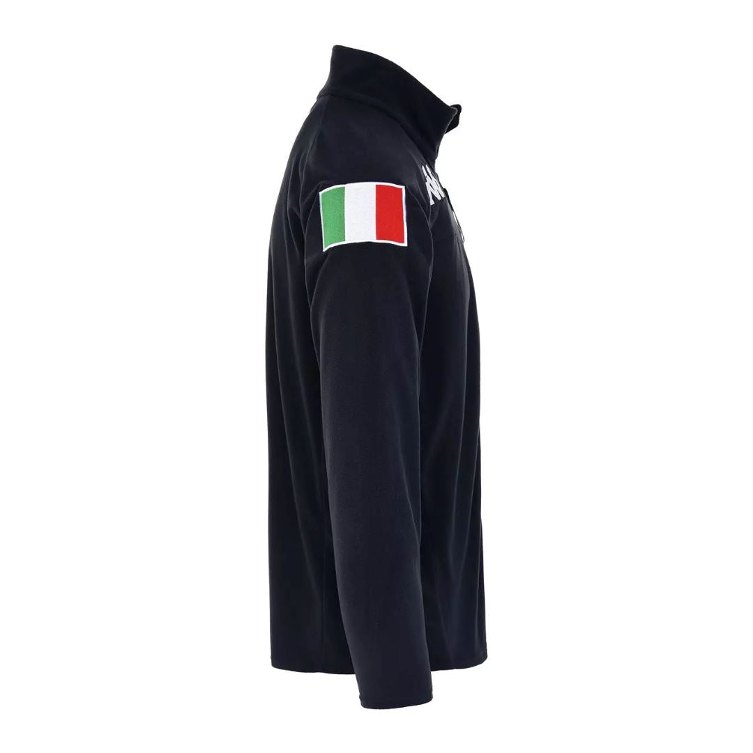 Kappa Italia Unisex Cento Full Zip Jacket Black - ITASPORT