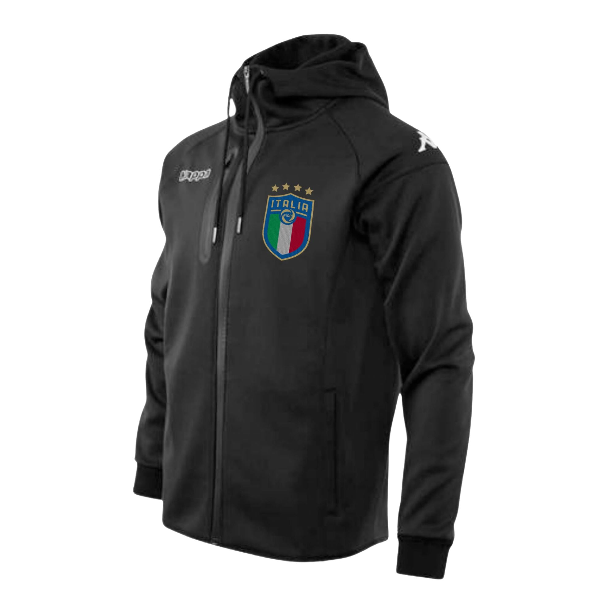 Kappa Italia FIGC Soft Shell Hooded Jacket Black - ITASPORT