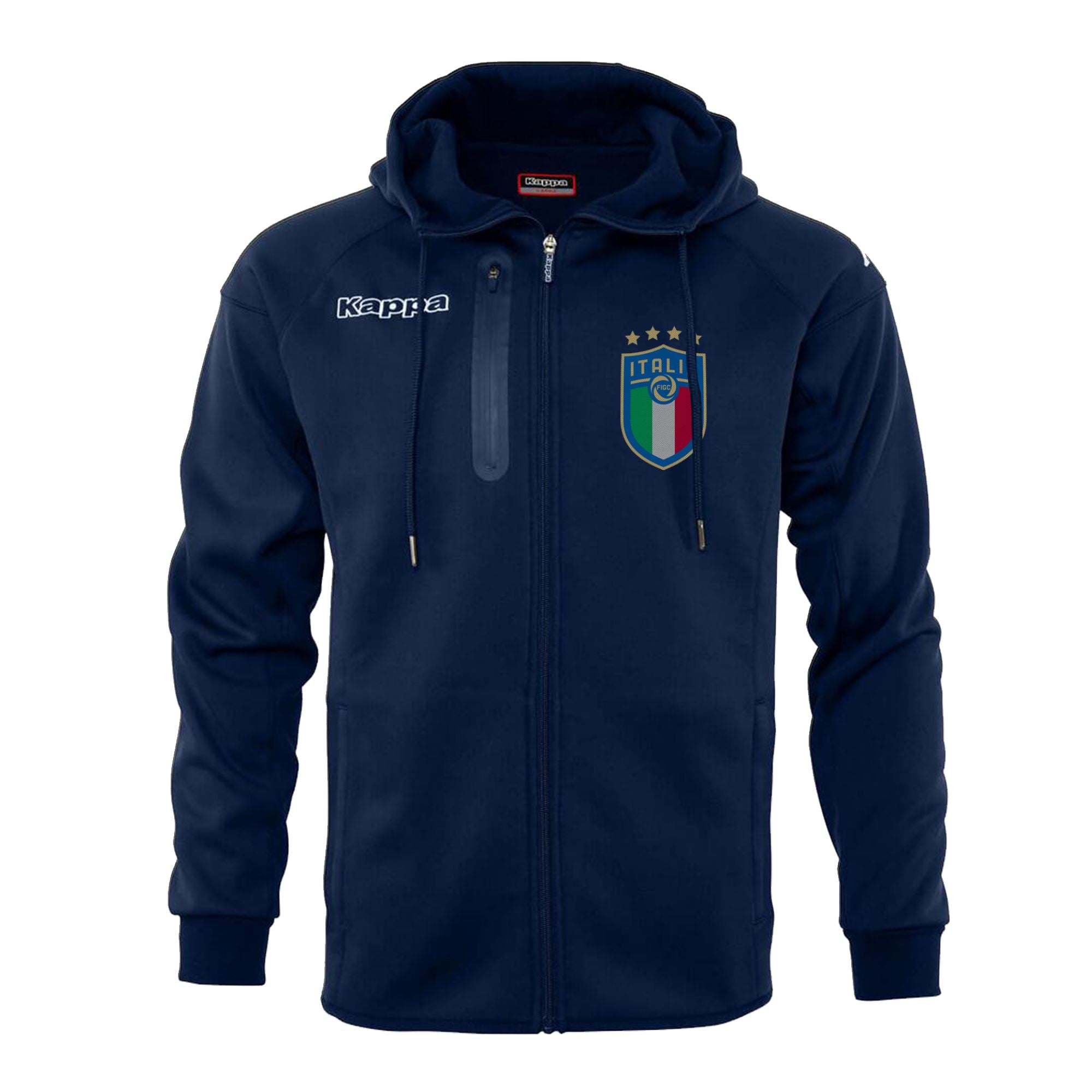 Kappa Italia FIGC Soft Shell Hooded Jacket Navy - ITASPORT